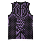 Waiporoporo Maori Ta Moko Poutama Art Basketball Jersey - Aussie Hoodie