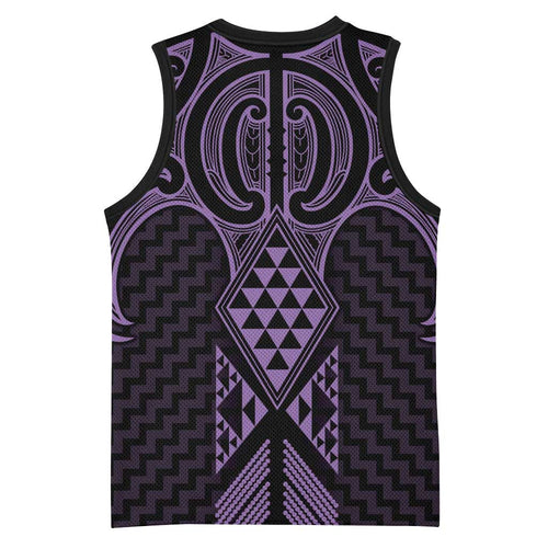Waiporoporo Maori Ta Moko Poutama Art Basketball Jersey - Aussie Hoodie