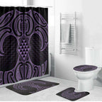 Waiporoporo Maori Ta Moko Poutama Art Bathroom Set - Aussie Hoodie