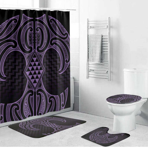 Waiporoporo Maori Ta Moko Poutama Art Bathroom Set - Aussie Hoodie