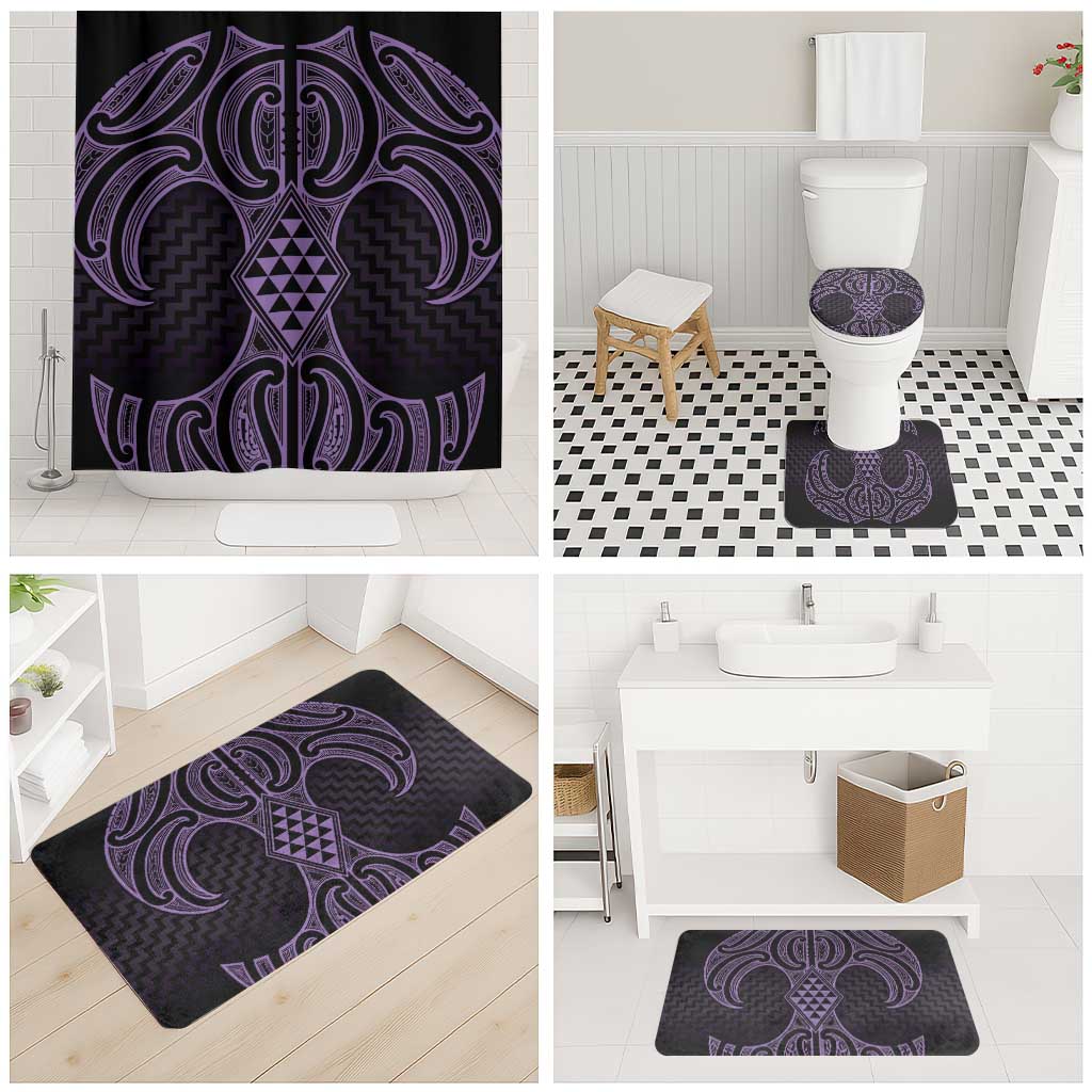 Waiporoporo Maori Ta Moko Poutama Art Bathroom Set - Aussie Hoodie