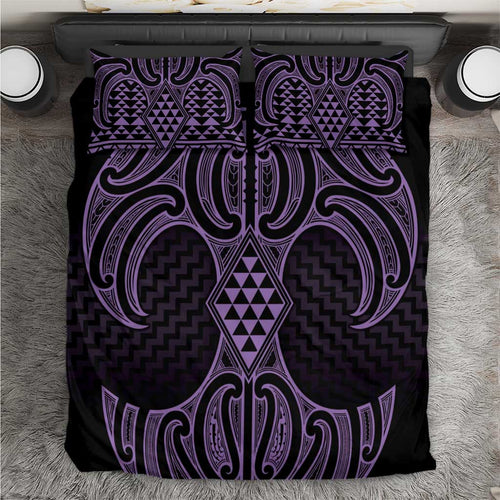 Waiporoporo Maori Ta Moko Poutama Art Bedding Set