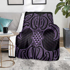 Waiporoporo Maori Ta Moko Poutama Art Blanket