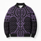 Waiporoporo Maori Ta Moko Poutama Art Bomber Puffer Jacket - Aussie Hoodie