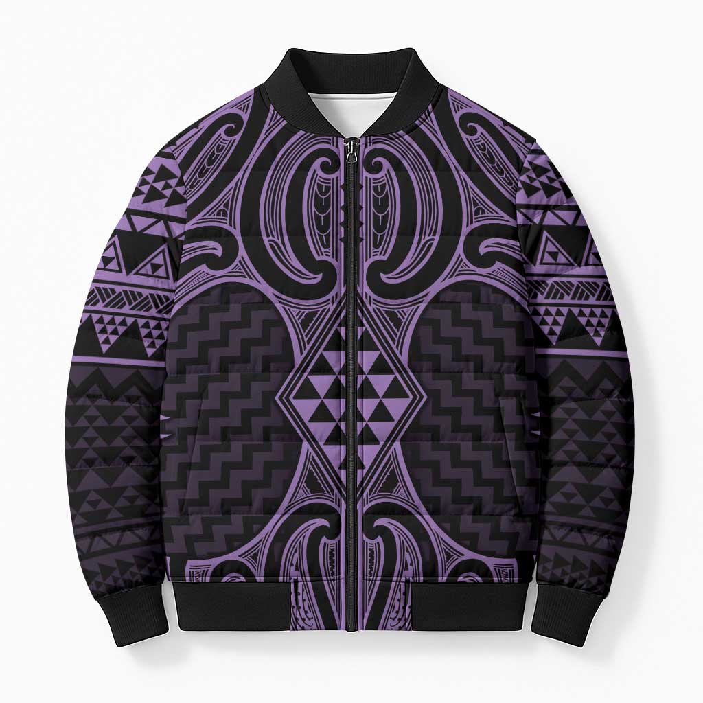Waiporoporo Maori Ta Moko Poutama Art Bomber Puffer Jacket - Aussie Hoodie