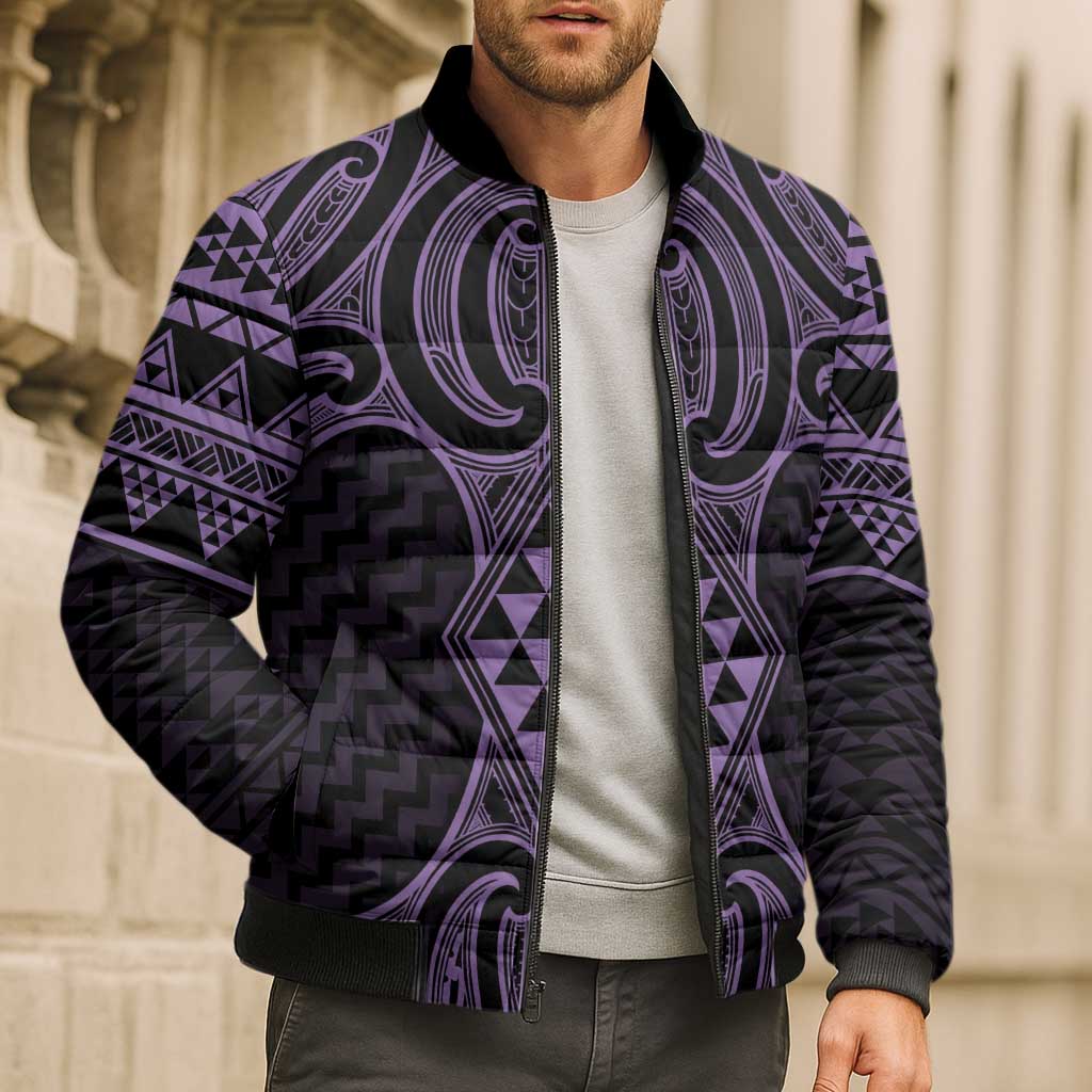 Waiporoporo Maori Ta Moko Poutama Art Bomber Puffer Jacket - Aussie Hoodie