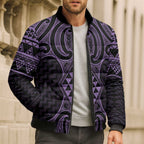 Waiporoporo Maori Ta Moko Poutama Art Bomber Puffer Jacket - Aussie Hoodie