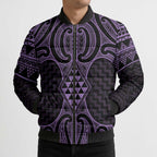 Waiporoporo Maori Ta Moko Poutama Art Bomber Puffer Jacket - Aussie Hoodie
