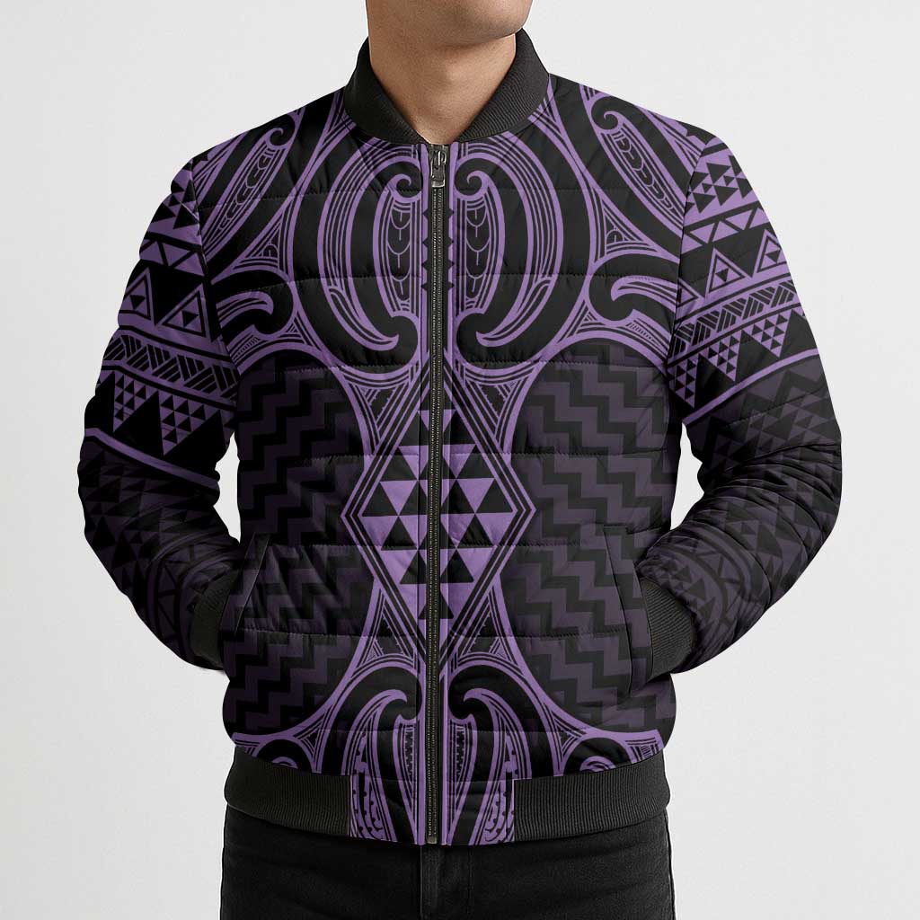 Waiporoporo Maori Ta Moko Poutama Art Bomber Puffer Jacket - Aussie Hoodie