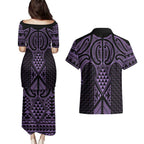 Waiporoporo Maori Ta Moko Poutama Art Couples Matching Puletasi and Hawaiian Shirt
