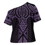 Waiporoporo Maori Ta Moko Poutama Art Cross Shoulder Shirt - Aussie Hoodie