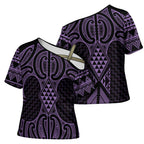 Waiporoporo Maori Ta Moko Poutama Art Cross Shoulder Shirt - Aussie Hoodie