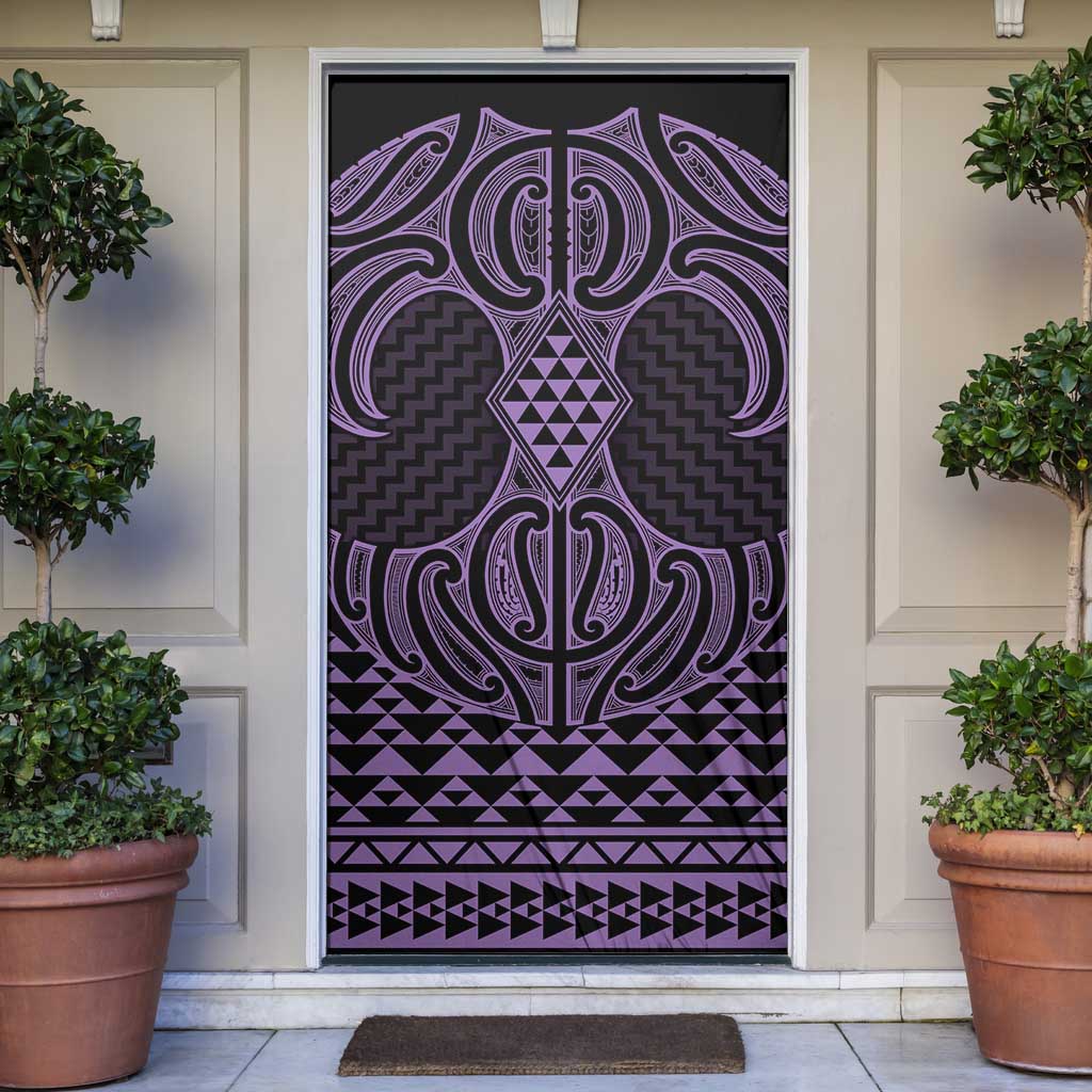 Waiporoporo Maori Ta Moko Poutama Art Door Cover - Aussie Hoodie