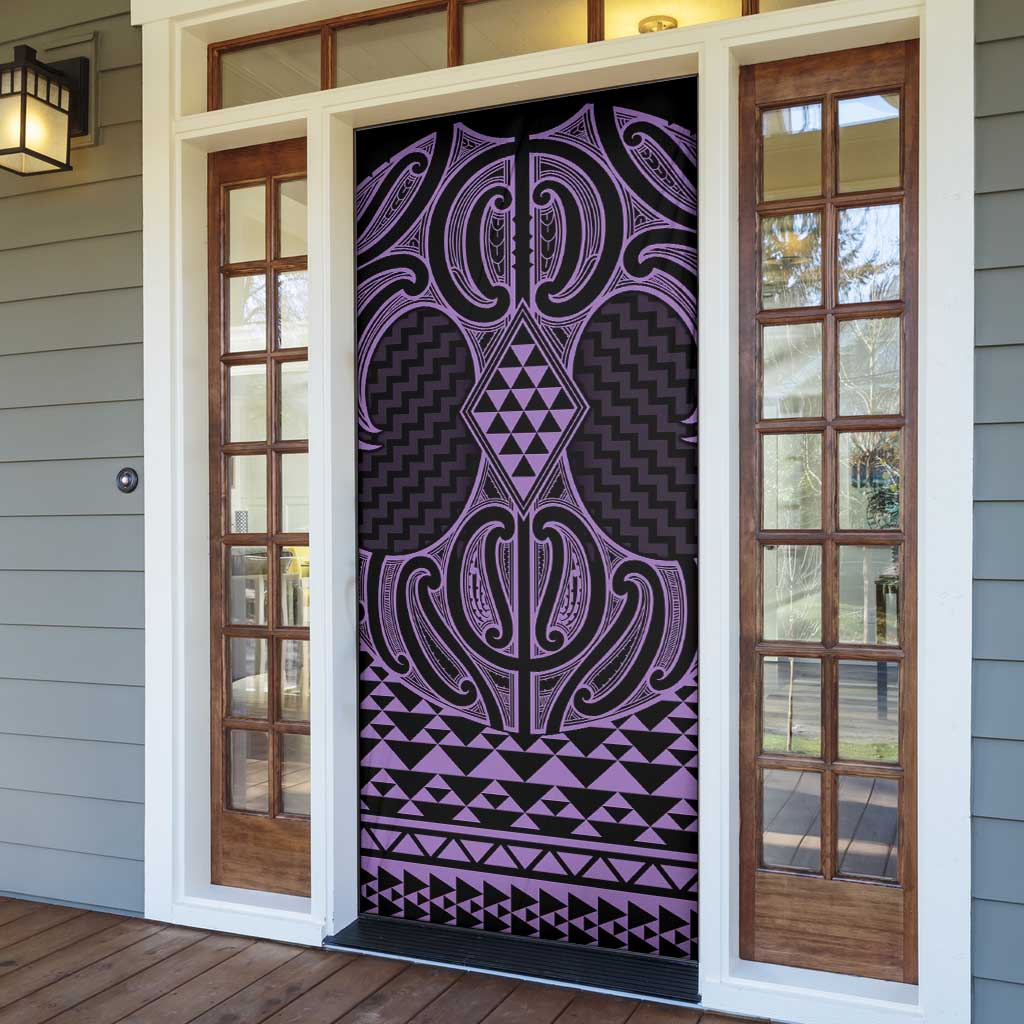 Waiporoporo Maori Ta Moko Poutama Art Door Cover - Aussie Hoodie