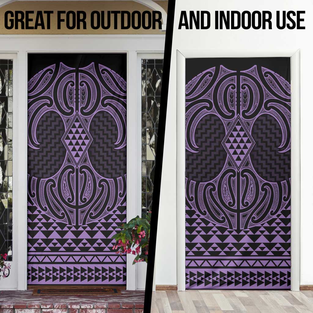 Waiporoporo Maori Ta Moko Poutama Art Door Cover - Aussie Hoodie