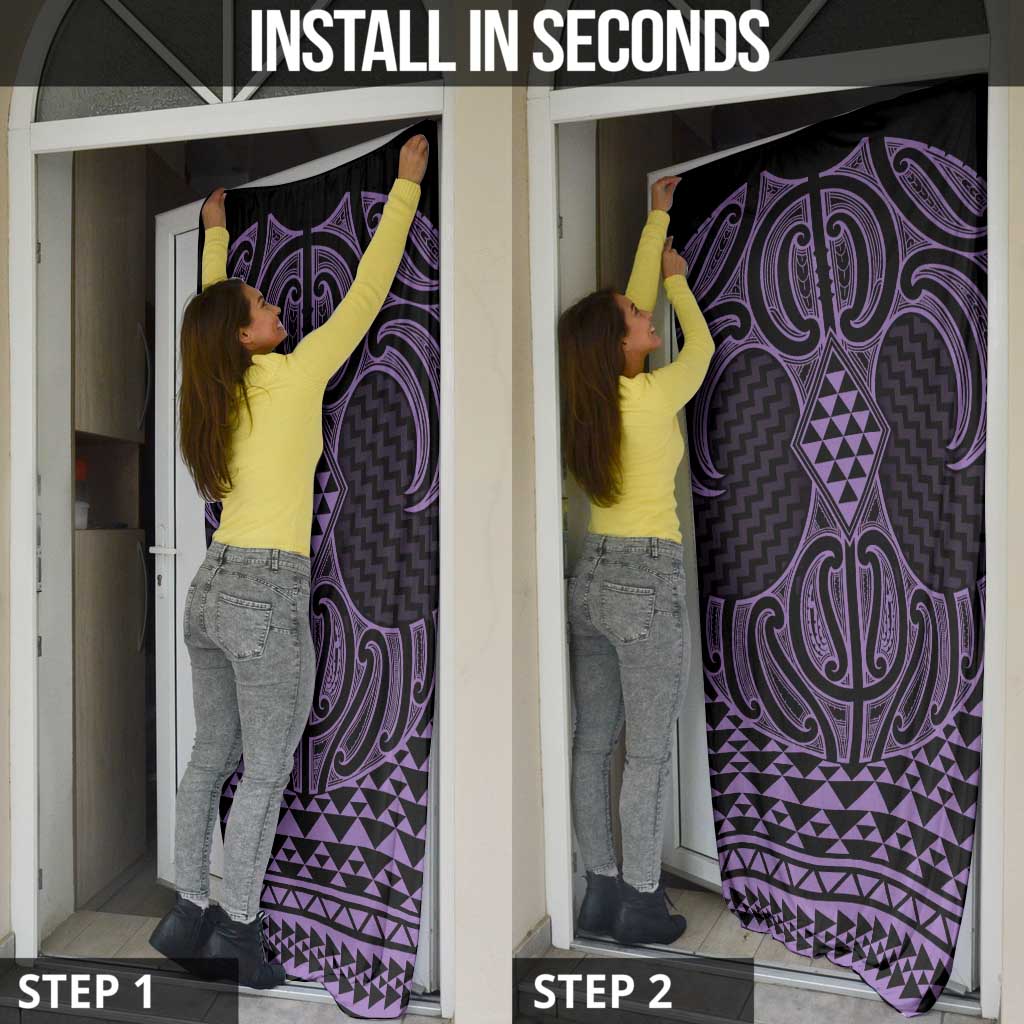 Waiporoporo Maori Ta Moko Poutama Art Door Cover - Aussie Hoodie