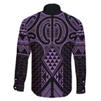 Waiporoporo Maori Ta Moko Poutama Art Family Matching Long Sleeve Bodycon Dress and Hawaiian Shirt