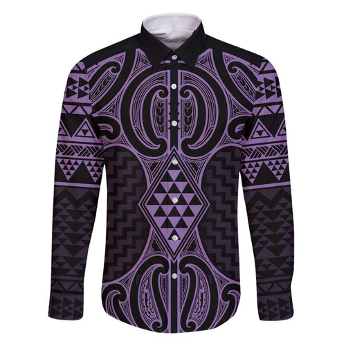 Waiporoporo Maori Ta Moko Poutama Art Family Matching Off The Shoulder Long Sleeve Dress and Hawaiian Shirt