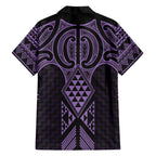Waiporoporo Maori Ta Moko Poutama Art Family Matching Short Sleeve Bodycon Dress and Hawaiian Shirt