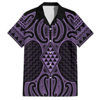 Waiporoporo Maori Ta Moko Poutama Art Family Matching Summer Maxi Dress and Hawaiian Shirt
