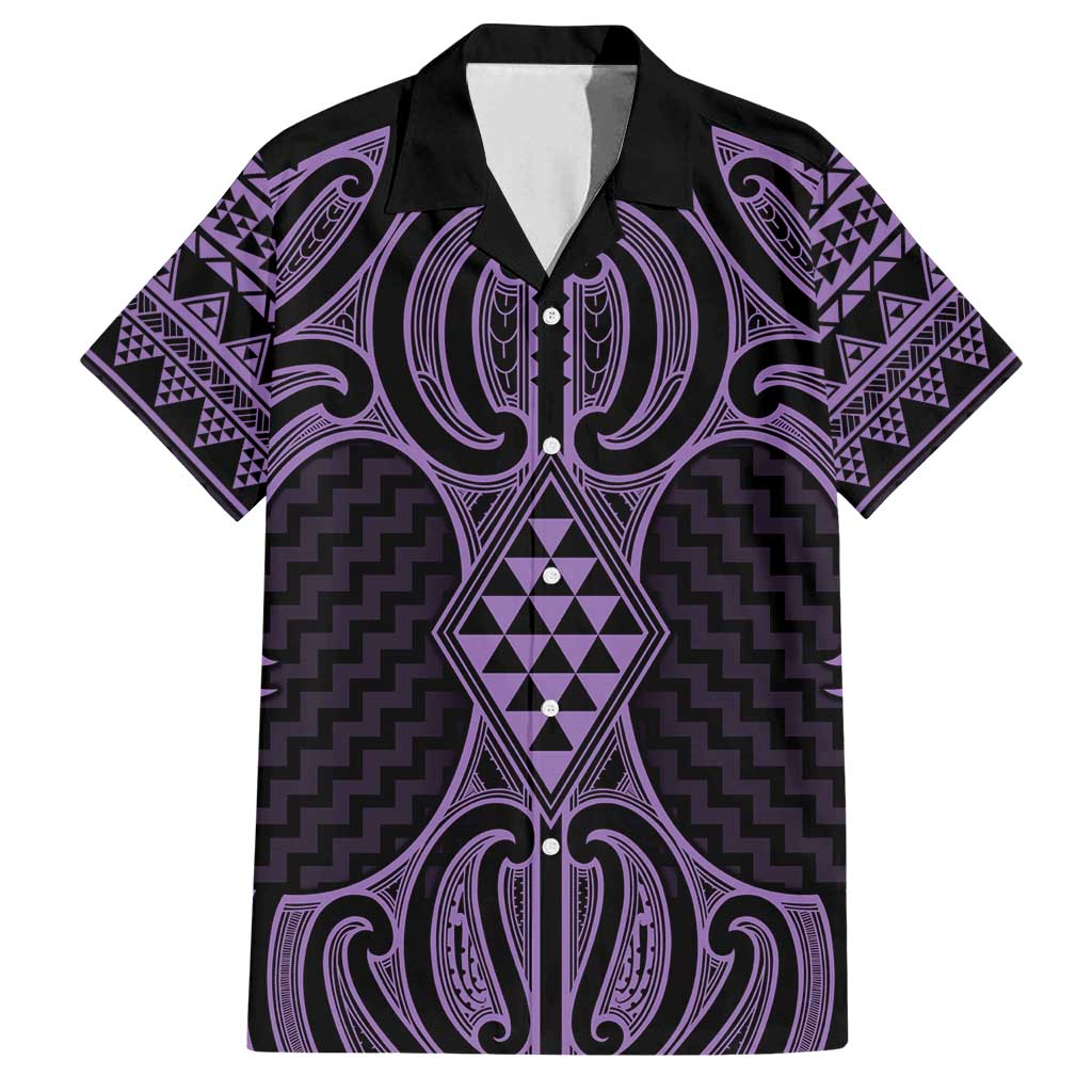 Waiporoporo Maori Ta Moko Poutama Art Family Matching Tank Maxi Dress and Hawaiian Shirt