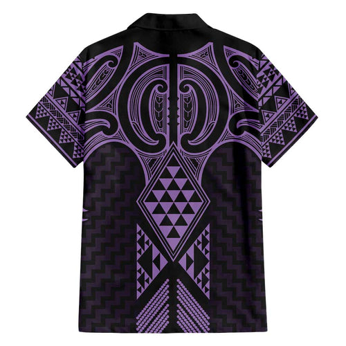 Waiporoporo Maori Ta Moko Poutama Art Family Matching Tank Maxi Dress and Hawaiian Shirt