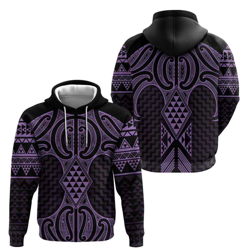 Waiporoporo Maori Ta Moko Poutama Art Hoodie