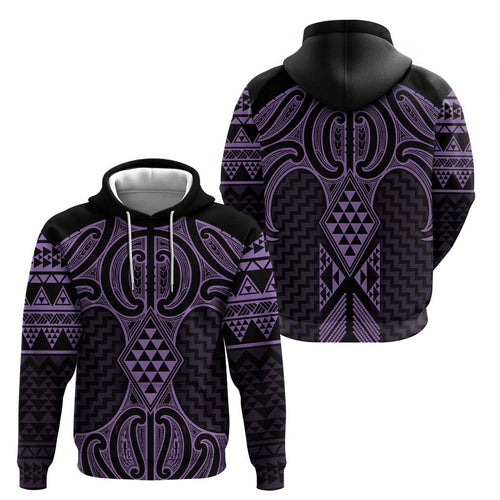 Waiporoporo Maori Ta Moko Poutama Art Hoodie