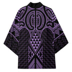 Waiporoporo Maori Ta Moko Poutama Art Kimono - Aussie Hoodie