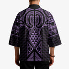 Waiporoporo Maori Ta Moko Poutama Art Kimono - Aussie Hoodie