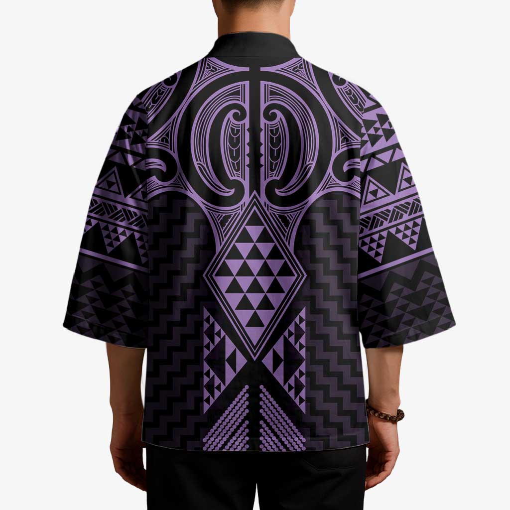Waiporoporo Maori Ta Moko Poutama Art Kimono - Aussie Hoodie