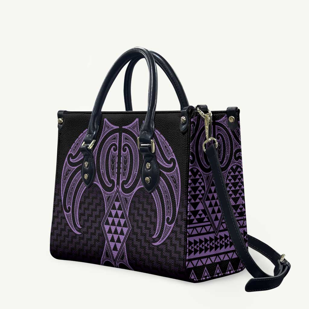 Waiporoporo Maori Ta Moko Poutama Art Leather Bag - Aussie Hoodie