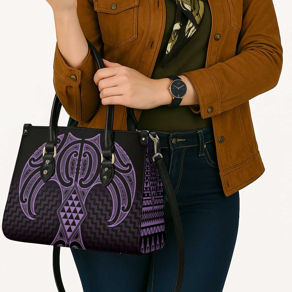 Waiporoporo Maori Ta Moko Poutama Art Leather Bag - Aussie Hoodie