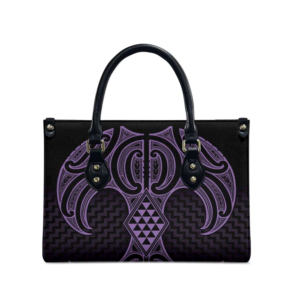 Waiporoporo Maori Ta Moko Poutama Art Leather Bag - Aussie Hoodie