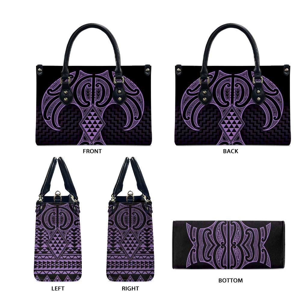 Waiporoporo Maori Ta Moko Poutama Art Leather Bag - Aussie Hoodie