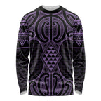 Waiporoporo Maori Ta Moko Poutama Art Long Sleeve Shirt