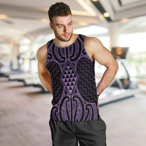 Waiporoporo Maori Ta Moko Poutama Art Men Tank Top