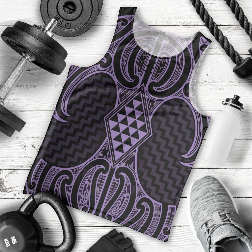 Waiporoporo Maori Ta Moko Poutama Art Men Tank Top