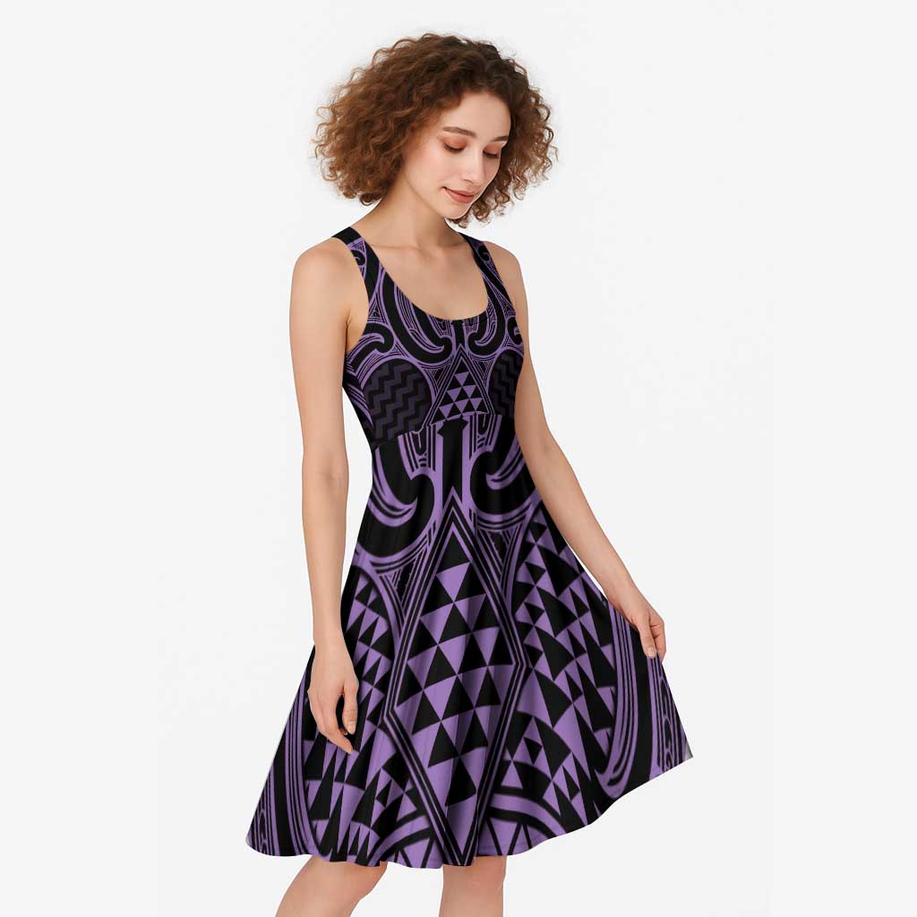 Waiporoporo Maori Ta Moko Poutama Art Midi Dress - Aussie Hoodie
