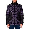 Waiporoporo Maori Ta Moko Poutama Art Padded Jacket - Aussie Hoodie