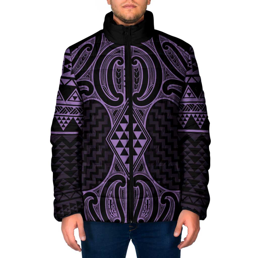 Waiporoporo Maori Ta Moko Poutama Art Padded Jacket - Aussie Hoodie