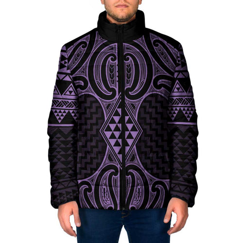 Waiporoporo Maori Ta Moko Poutama Art Padded Jacket - Aussie Hoodie