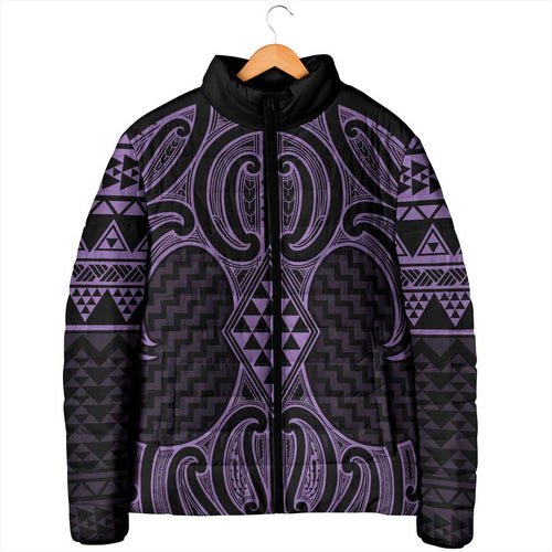 Waiporoporo Maori Ta Moko Poutama Art Padded Jacket - Aussie Hoodie
