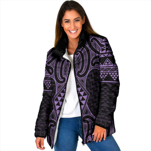 Waiporoporo Maori Ta Moko Poutama Art Padded Jacket - Aussie Hoodie