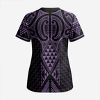 Waiporoporo Maori Ta Moko Poutama Art Scrub Top - Aussie Hoodie