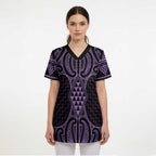 Waiporoporo Maori Ta Moko Poutama Art Scrub Top - Aussie Hoodie