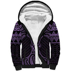 Waiporoporo Maori Ta Moko Poutama Art Sherpa Hoodie
