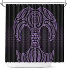 Waiporoporo Maori Ta Moko Poutama Art Shower Curtain