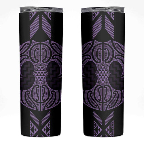 Waiporoporo Maori Ta Moko Poutama Art Skinny Tumbler