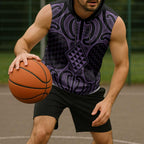 Waiporoporo Maori Ta Moko Poutama Art Sleeveless Hoodie - Aussie Hoodie